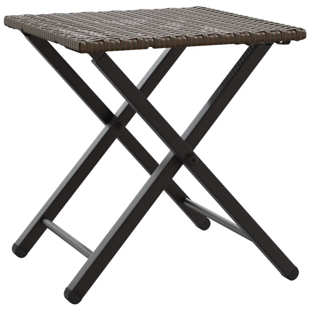 Set da Pranzo da Giardino Pieghevole 5 pz | Set Salotto da Giardino Marrone in Polyrattan