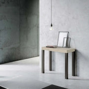 Consolle allungabile 90x40/196 cm Everyday Small cemento gambe antracite