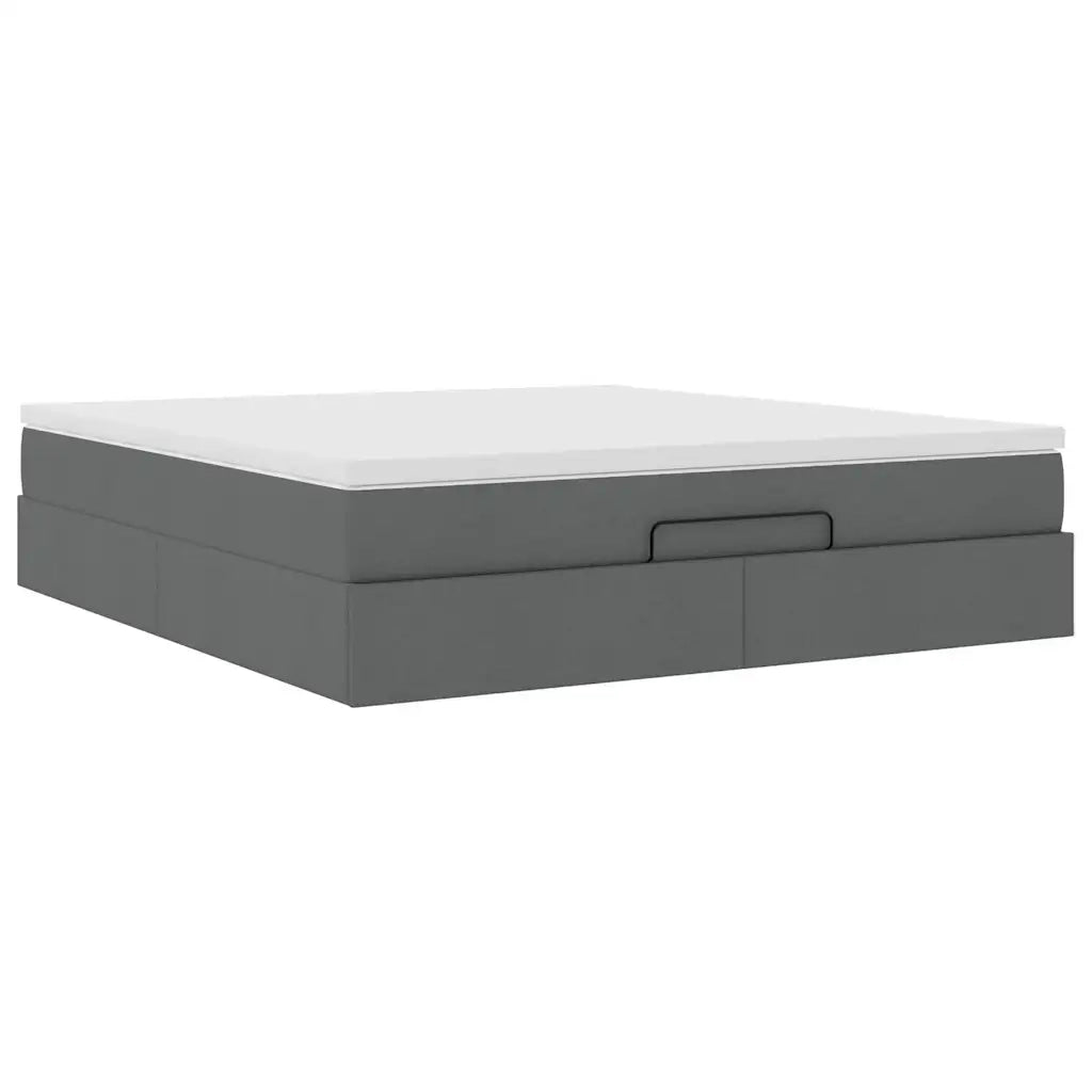 Struttura Letto Pouf con Materasso 180x200 cm in Tessuto 3311128