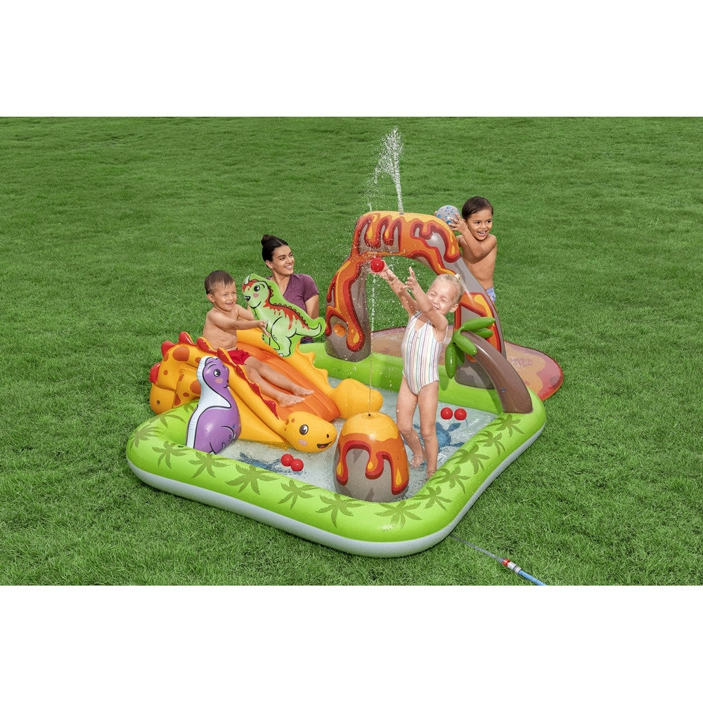 Trade Shop - Centro Parco Giochi Acquatico A Forma Di Vulcano Gonfiabile Piscina 262x188x102cm 53172 -