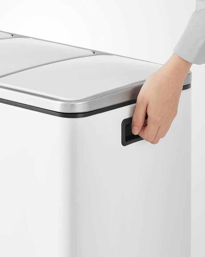 Cestino triplo VALORA per la raccolta differenziata, bianco, 54 l LTB54WT