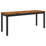Panchina da giardino 108,5 x 35 x 45 cm Naturale e Nero 901295