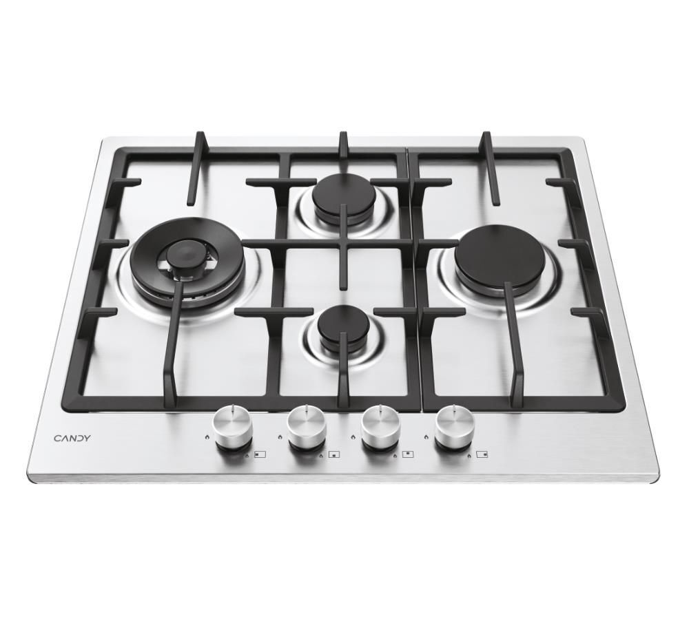 Candy Moderna CHG6D4WTX Acciaio inox Da incasso 59.5 cm Gas 4 Fornello(i)
