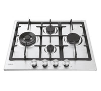 Candy Moderna CHG6D4WTX Acciaio inox Da incasso 59.5 cm Gas 4 Fornello(i)