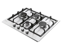 Candy Moderna CHG6D4WTX Acciaio inox Da incasso 59.5 cm Gas 4 Fornello(i)