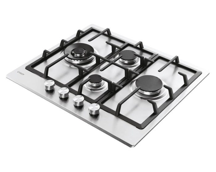 Candy Moderna CHG6D4WTX Acciaio inox Da incasso 59.5 cm Gas 4 Fornello(i)