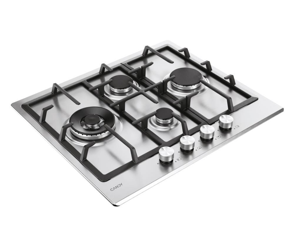 Candy Moderna CHG6D4WTX Acciaio inox Da incasso 59.5 cm Gas 4 Fornello(i)