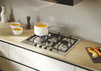 Candy Moderna CHG6D4WTX Acciaio inox Da incasso 59.5 cm Gas 4 Fornello(i)