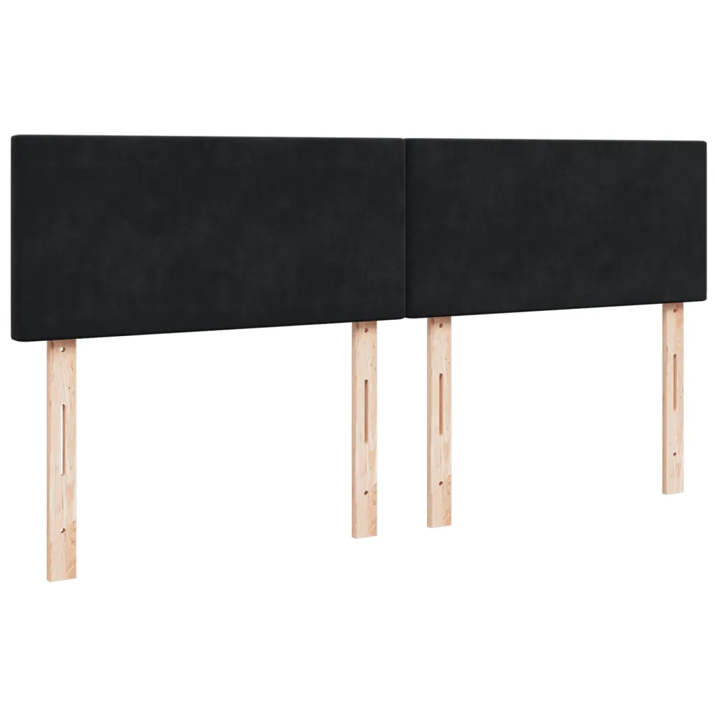 vidaXL Giroletto a Molle con Materasso Nero 180x200 cm in Velluto