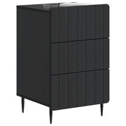 Comodino | Armadio da Notte | Mobiletto da notte Nero 43x 41 x 68 cm Legno ingegnerizzato
