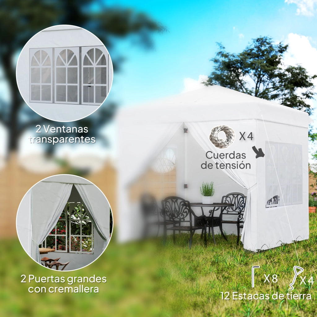 Carpa Plegable Pop-up ¨C zephmum ¨C 2.5x2.5 m Bianco