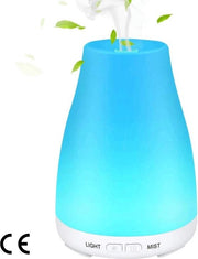 Diffusore Aromaterapico Portatile - 100 ml Umidificatore d'Aria con 7 LED a Luce Notturna a Colori - Lampada per Ambiente con Spegnimento Automatico - Ideale per Camera, Yoga, Spa e Altro