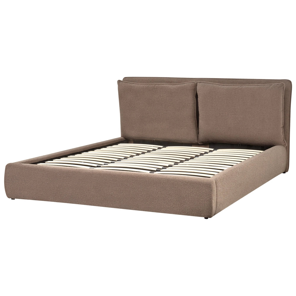Letto matrimoniale marrone con contenitore 180 x 200 cm camera da letto moderna