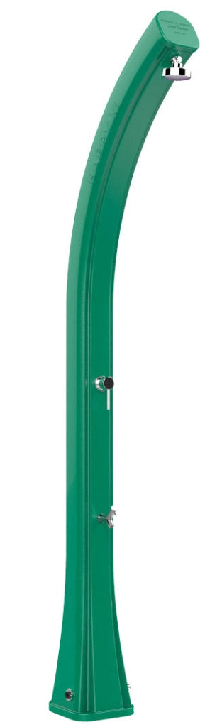 Doccia Solare da Giardino 35L Miscelatore e Lavapiedi Arkema Happy XL Verde scuro