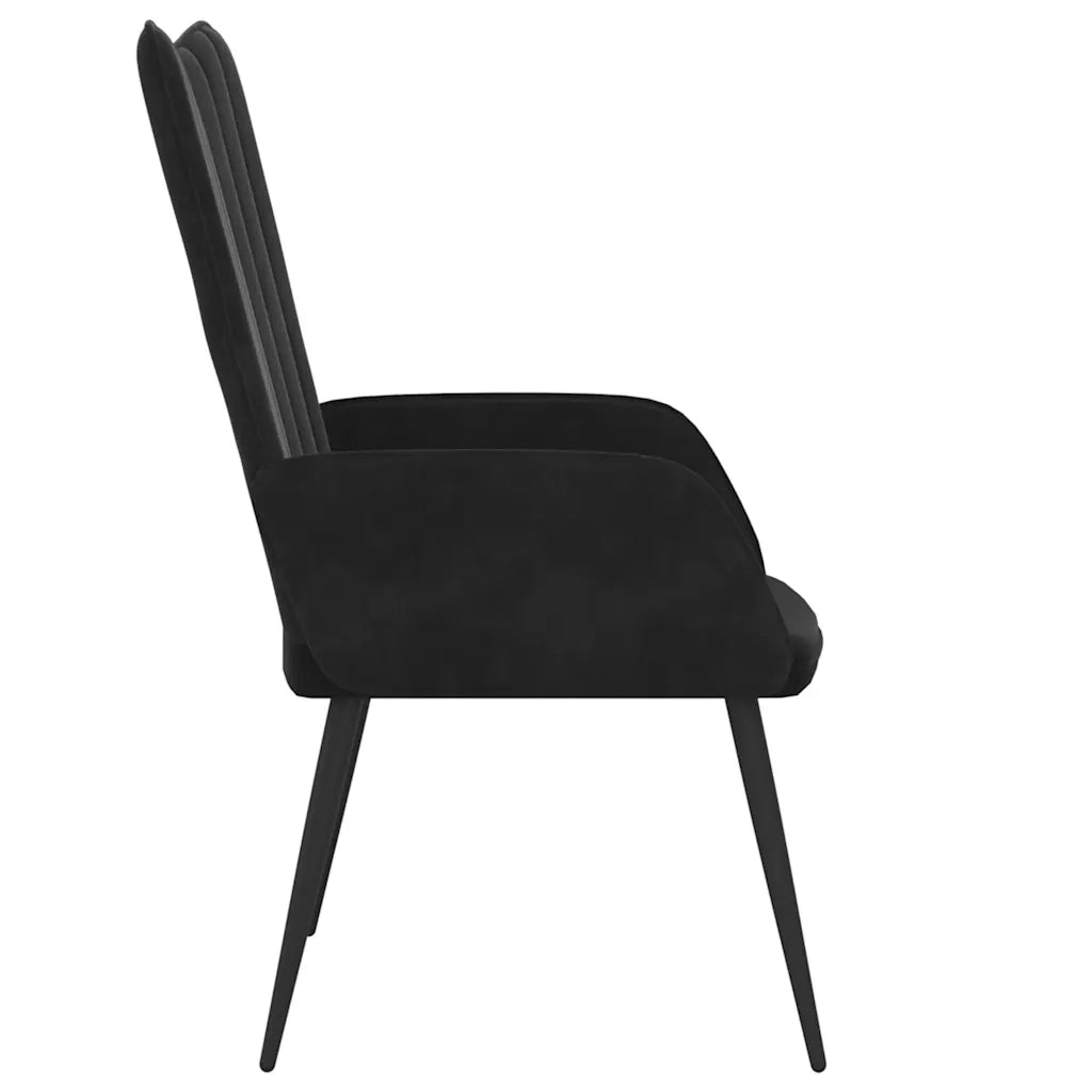 Sedia Relax Nera in Velluto 327683