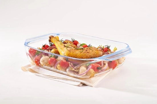 Scatola per forno, vetro, trasparente, 6 x 35 x 23 cm