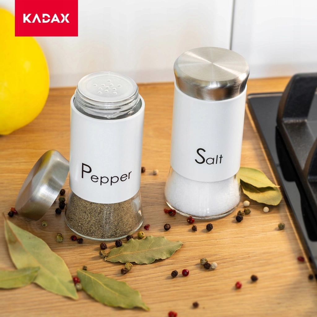KADAX Pepper Pot Pepe Bianco 150ml Barattolo per spezie in acciaio