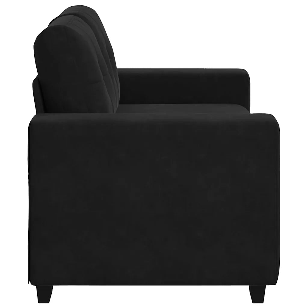 Divano Divanetto Nero 160x77x82 cm in Velluto 4105115