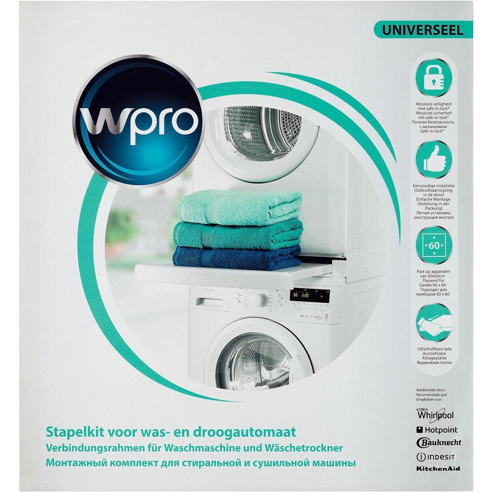 Wpro SKS101 Kit Sovrapposizione universale con ripiano scorrevole