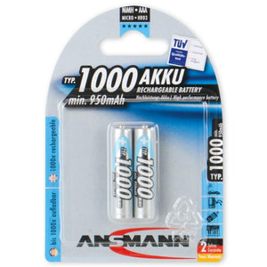 Ansmann Maxe NiMH Micro AAA Typ 1000 (min. 950mAh) 2 pcs. Batteria ricaricabile Nichel-Metallo Idruro (NiMH)