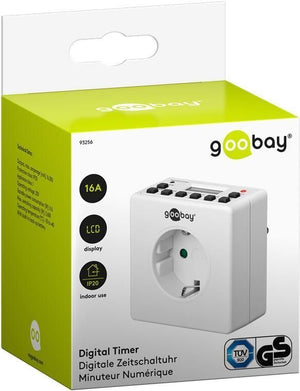 Goobay 93256 timer elettrico Bianco Timer giornaliero/settimanale