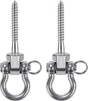 Set di 2 sospensioni oscillanti, sospensione oscillante, sospensione a sedile in acciaio inox 304, capacità di carico 900 kg, sospensione a soffitto per sedile oscillante per tavolo da yoga sacco di boxe materasso a sedia palestra.