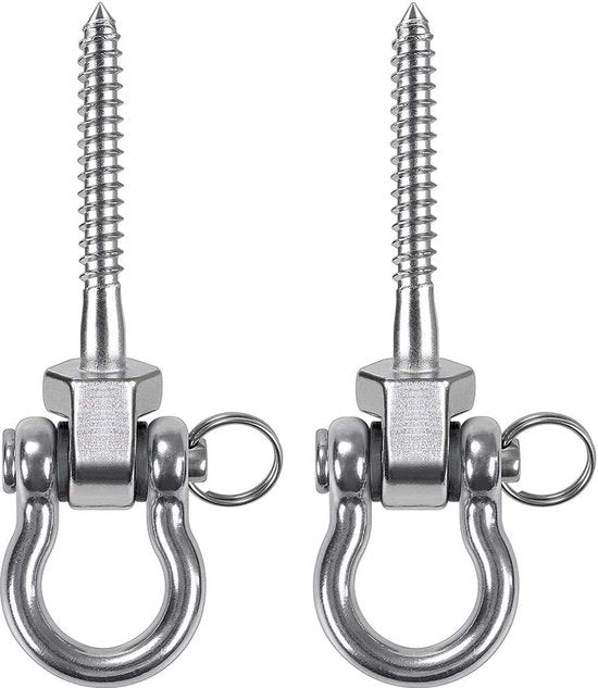 Set di 2 sospensioni oscillanti, sospensione oscillante, sospensione a sedile in acciaio inox 304, capacità di carico 900 kg, sospensione a soffitto per sedile oscillante per tavolo da yoga sacco di boxe materasso a sedia palestra.
