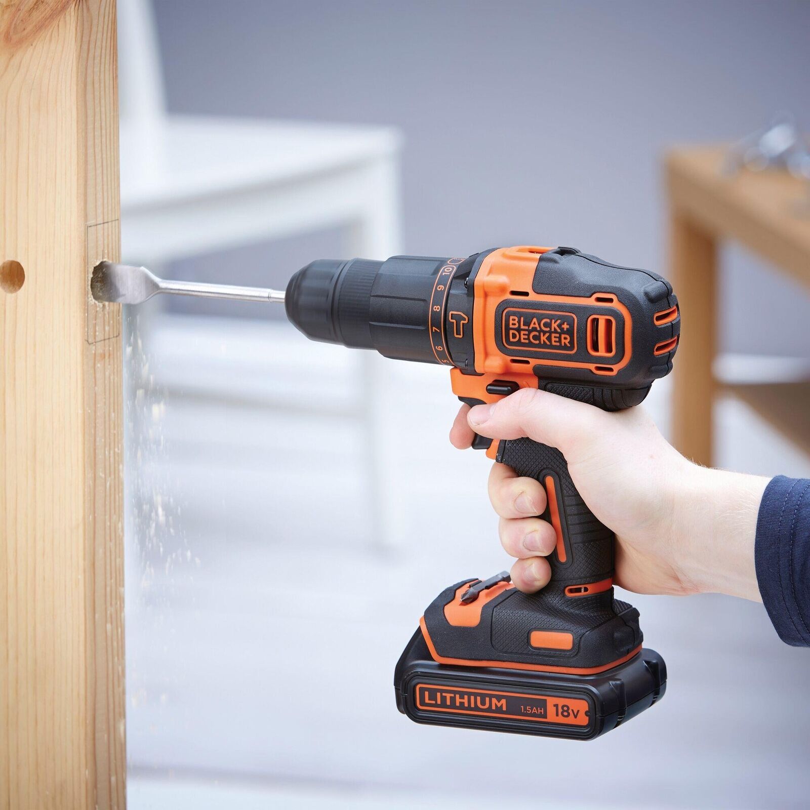 Black & Decker BDCHD18KB-QW trapano Nero, Arancione