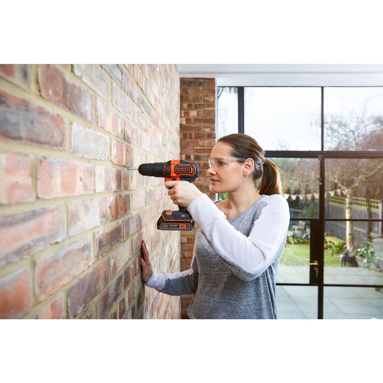 Black & Decker BDCHD18K-QW trapano 1400 Giri/min Nero, Arancione