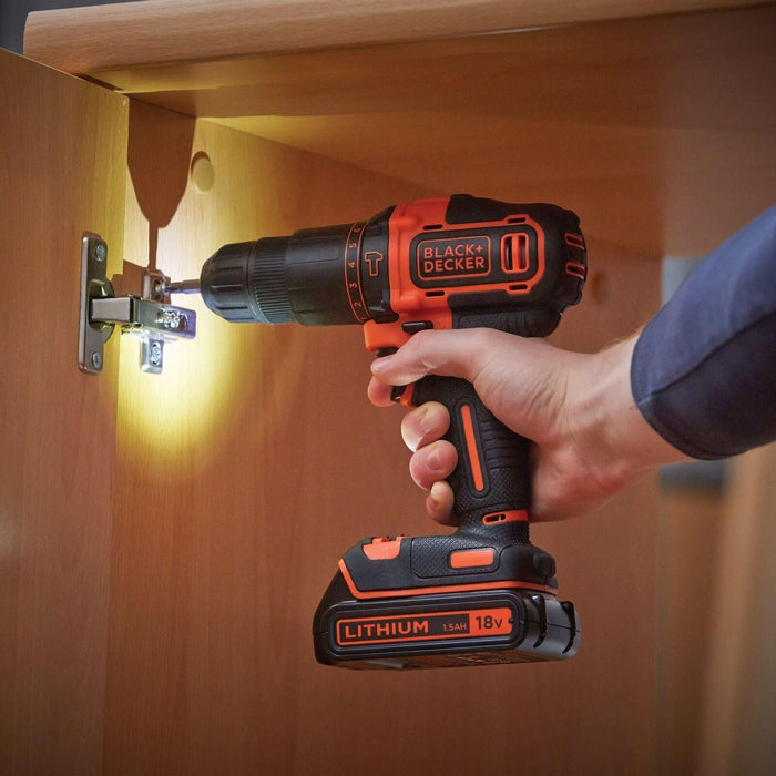 Black & Decker BDCHD18KB-QW trapano Nero, Arancione