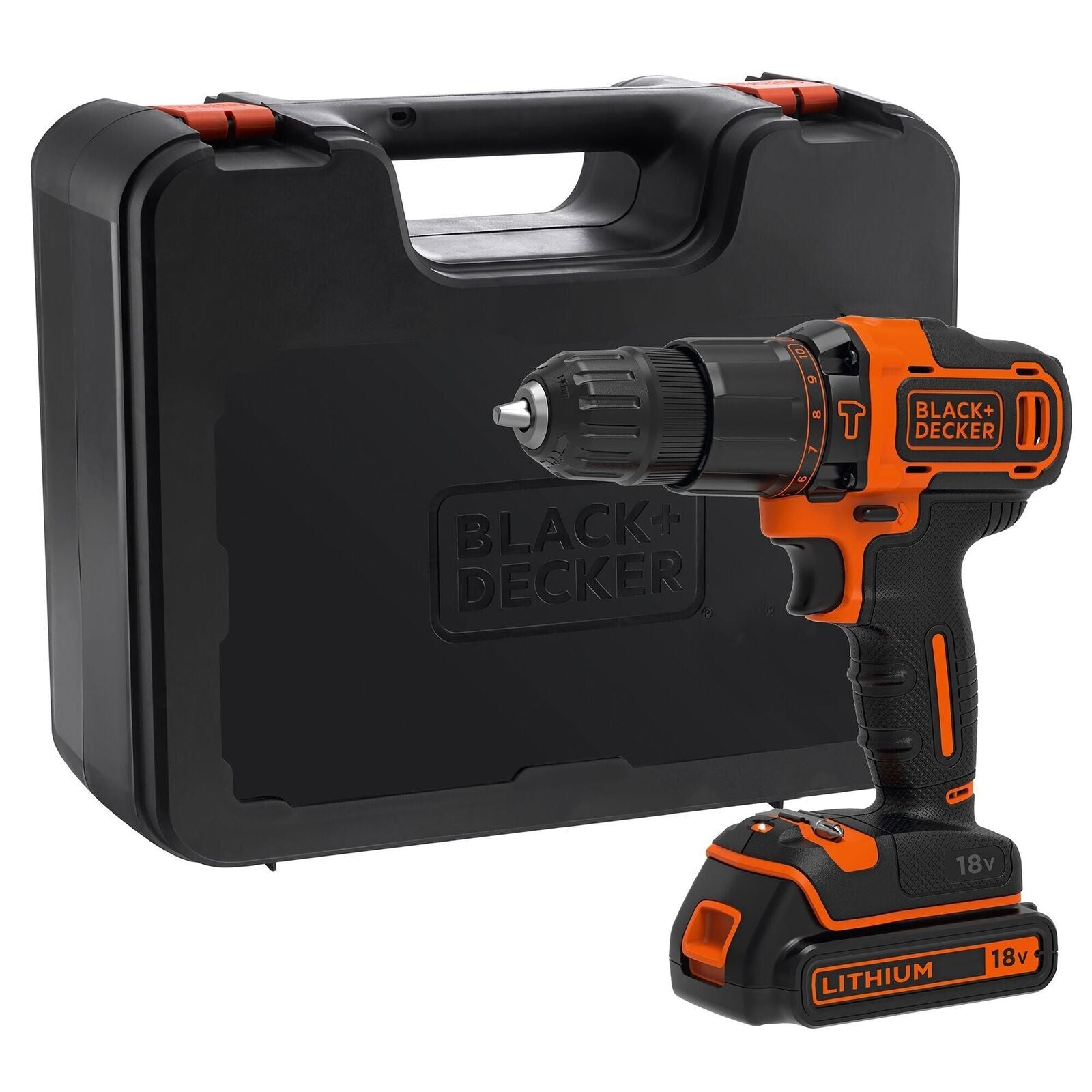 Black & Decker BDCHD18K-QW trapano 1400 Giri/min Nero, Arancione