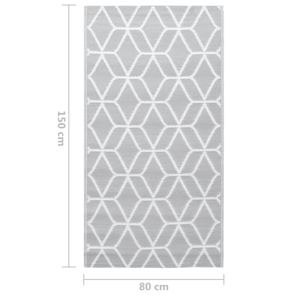 Tappeto da Esterni ARAKIL Grigio 80x150 cm in PP CFW2757816