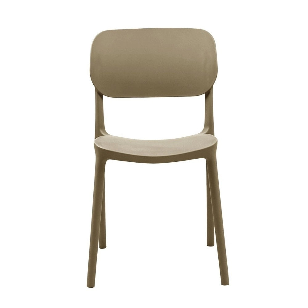 Set 4 Sedia in Polipropilene Loop Impilabili Tortora – Design Moderno e Leggero