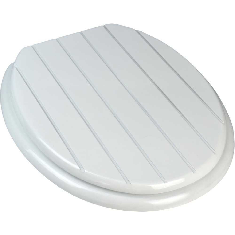 Harbour housewares, sedile da wc regolabile in legno, colore: bi