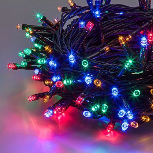 Luci di Natale Catena Lineare 240 Led Multicolore 14,5mt con 8 giochi di luce