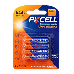 Pkcell batterie ultra alcaline AAA lr03 ministilo blister 4 pezzi