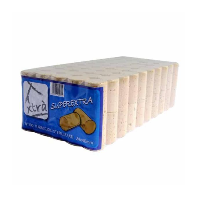 Xtra Tappo Sughero Super Extra 26X40 Pezzi 100