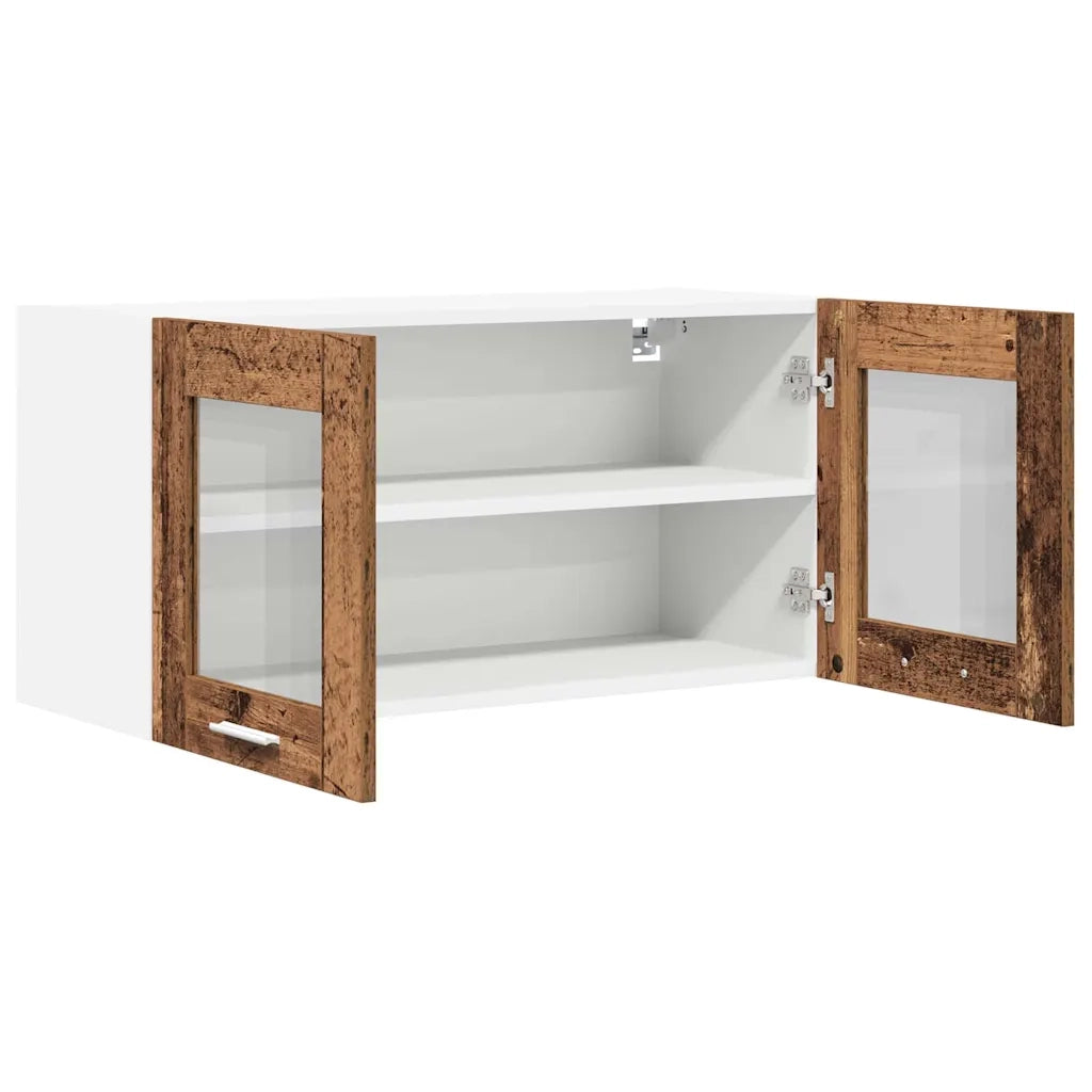 Armadio pensile con porta Legno Antico e Bianco 80 x 31 x 40 cm 884238