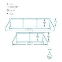 Bestway Steel Pro 56404 piscina fuori terra Piscina con bordi Piscina rettangolare 3300 L Blu