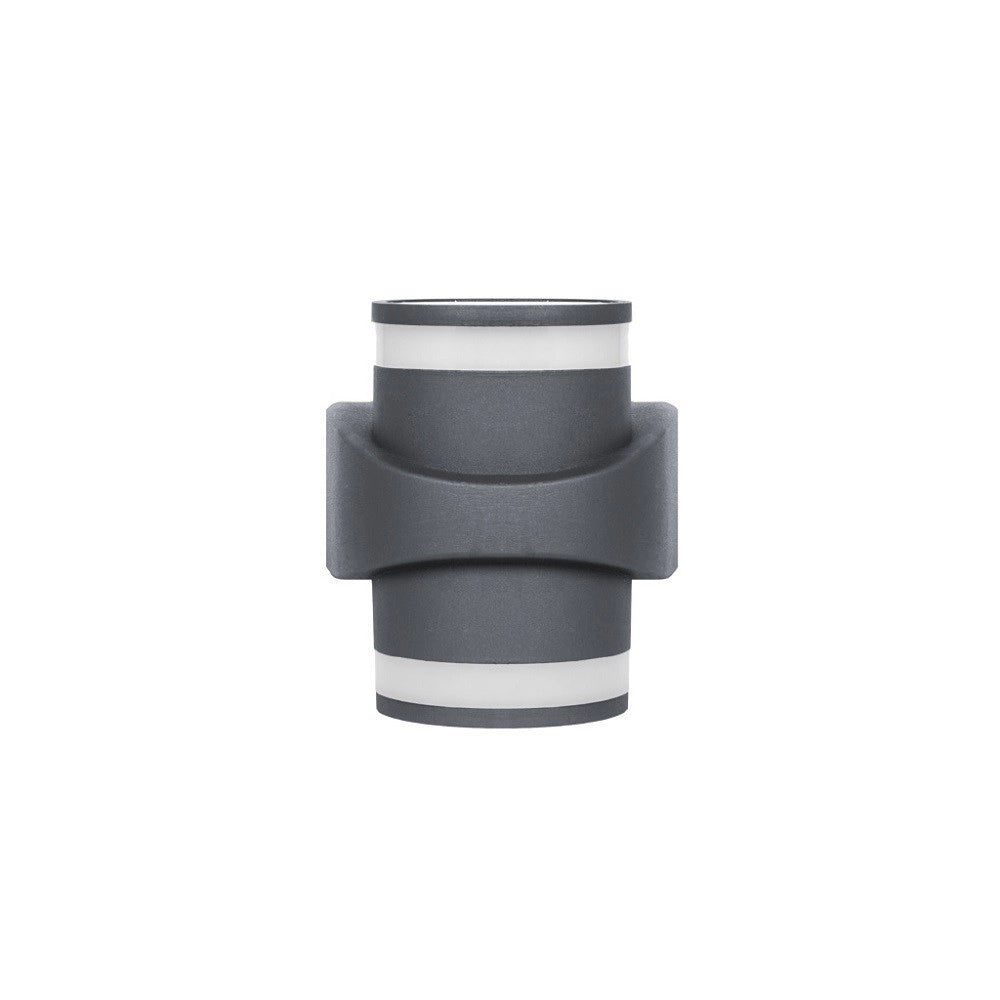 Trade Shop - Applique In Alluminio 2x7w Con Doppia Emissione Corpo Grigio Luce 4000k Xc-9288 -