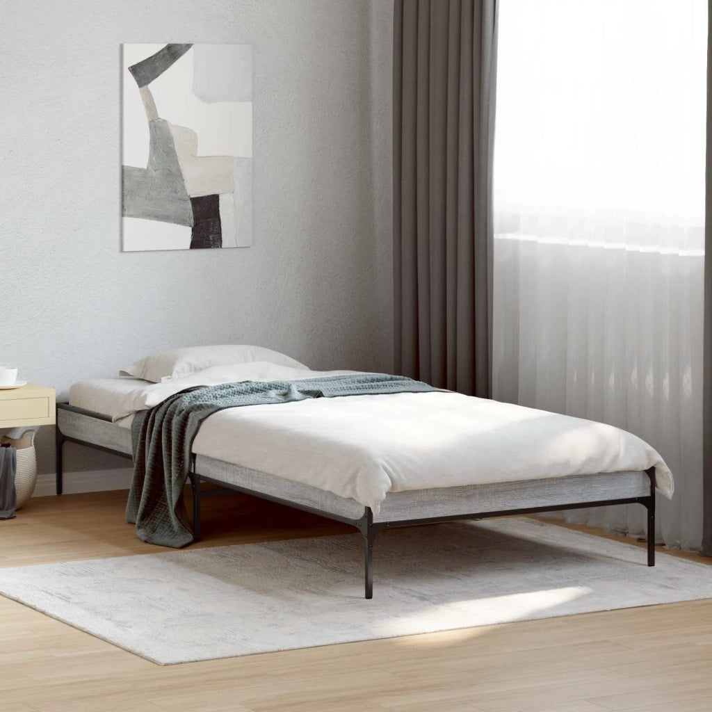 Struttura del letto Sonoma grigio 80 x 200 cm 8009131