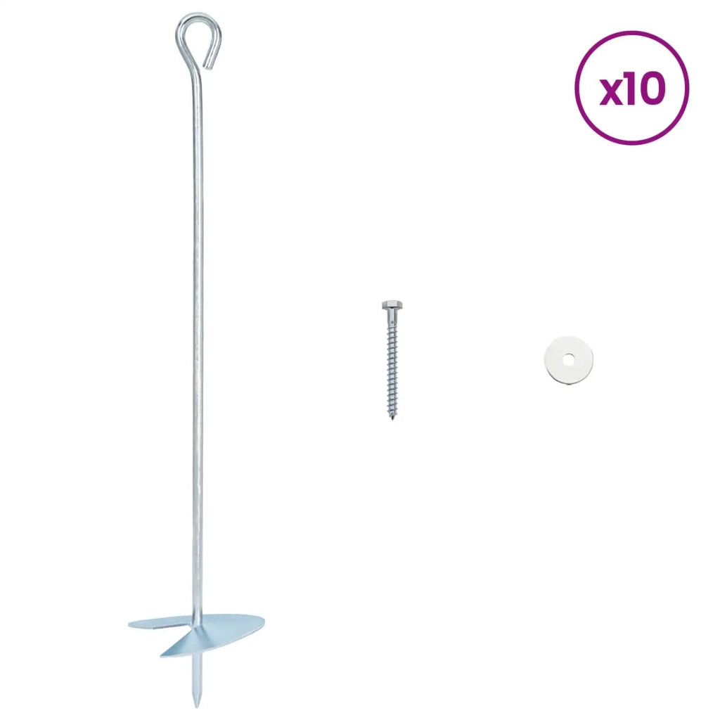 Ancora per Terra 10 pz Argento ?10 x 50 cm CFW4293701