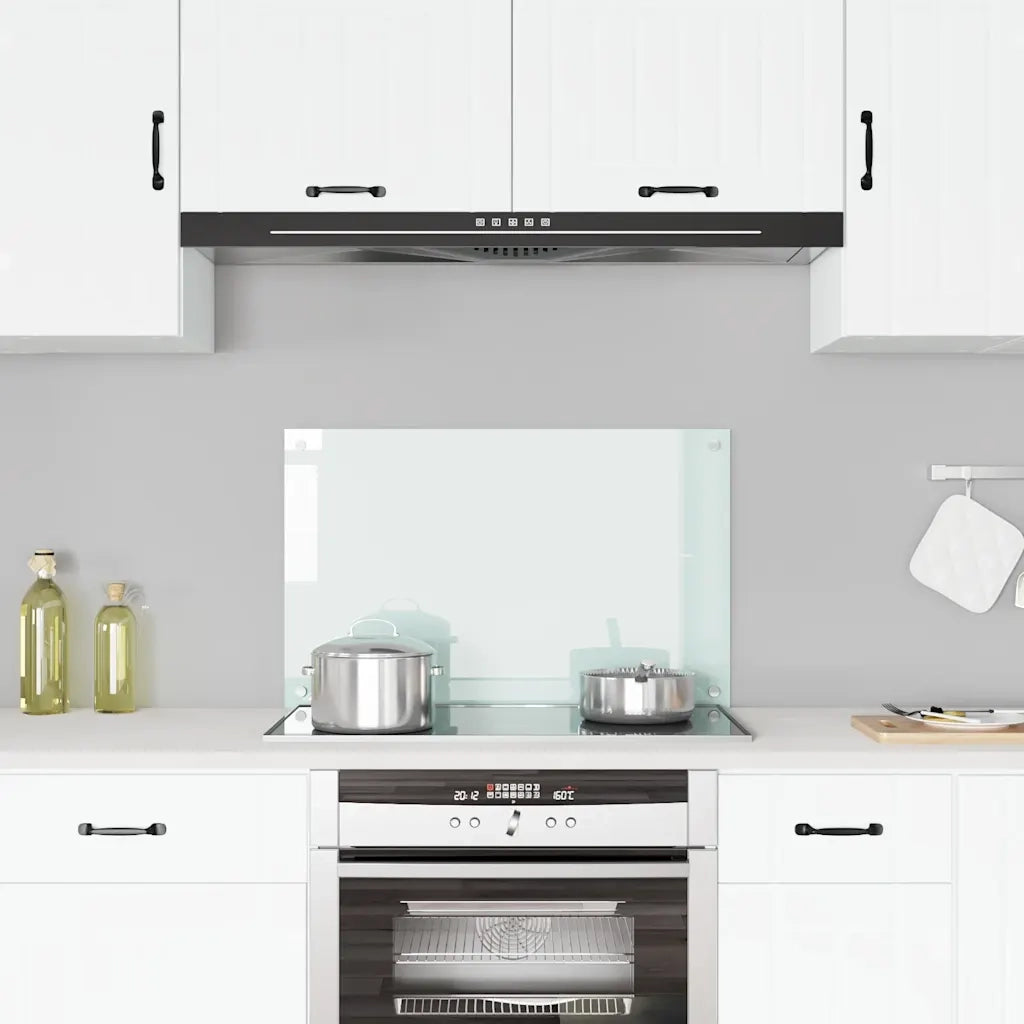 Paraschizzi per Cucina Color Latte 80x50 cm in Vetro Temperato 249455
