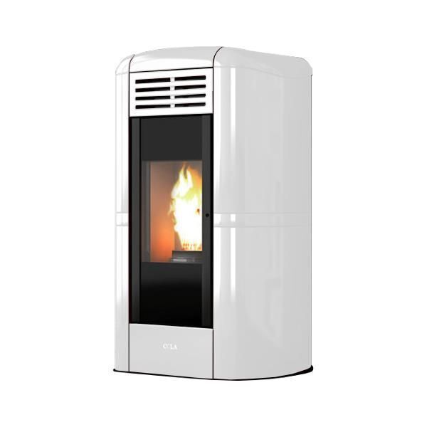 Cola Charme Ductable stufa Libera installazione Pellet Bianco
