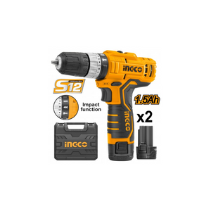 TRAPANO A PERCUSSIONE A BATTERIA 12V CON 2 BATTERIE CIDLI1232 INGCO