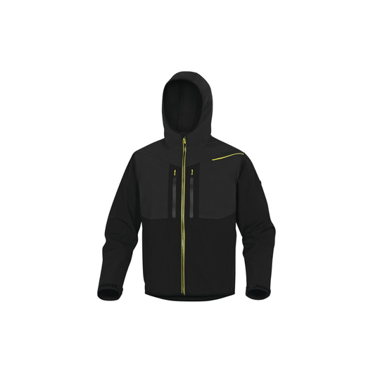 SOFTSHELL "HORTEN 2" DELTA PLUS Colore: Nero/Giallo, Taglia: XXL