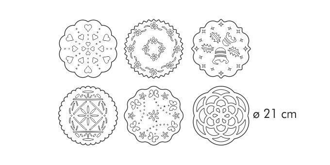 Tescoma Dischi decorativi per torte, 6 pz delicia