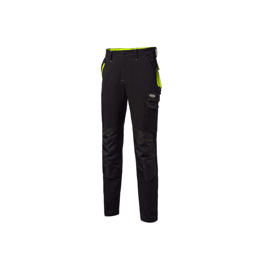 PANTALONI "CICLONE" SUPER STRETCH LOGICA Colore: Nero/Giallo, Taglia: 3XL