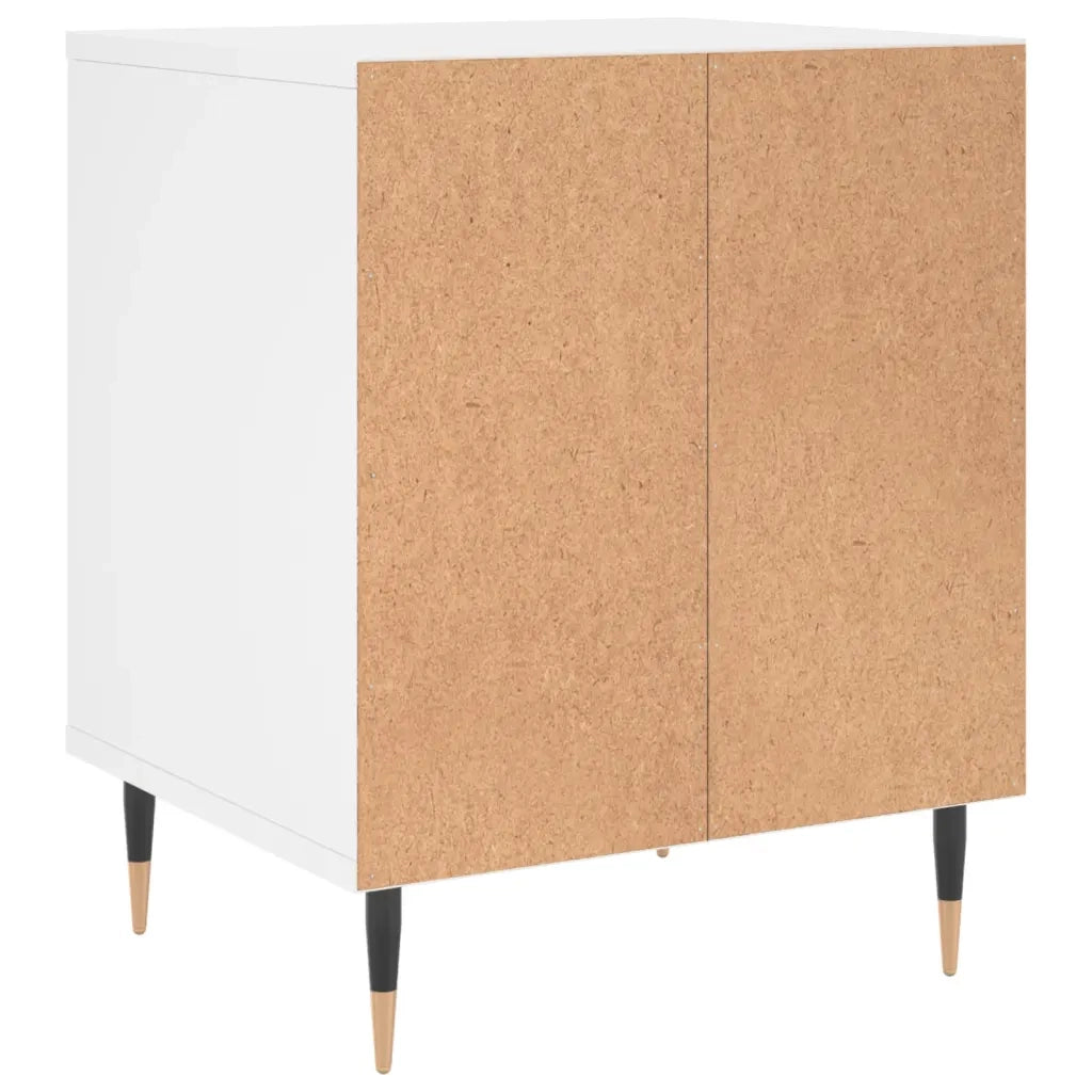 Comodini 2pz-Set di 2 Tavolino da notte Bianchi 40x35x50 cm in Legno Multistrato 920683