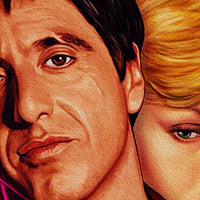 Tela d'arredo SCARFACE - Quadro Canvas su telaio in legno Misura: 50x70 cm